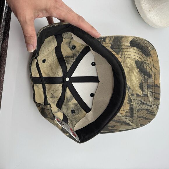 Vintage 90s Texas Longhorns Mossy Oak Camo Snapback Hat UT Outdoor Caps - Picture 8 of 12